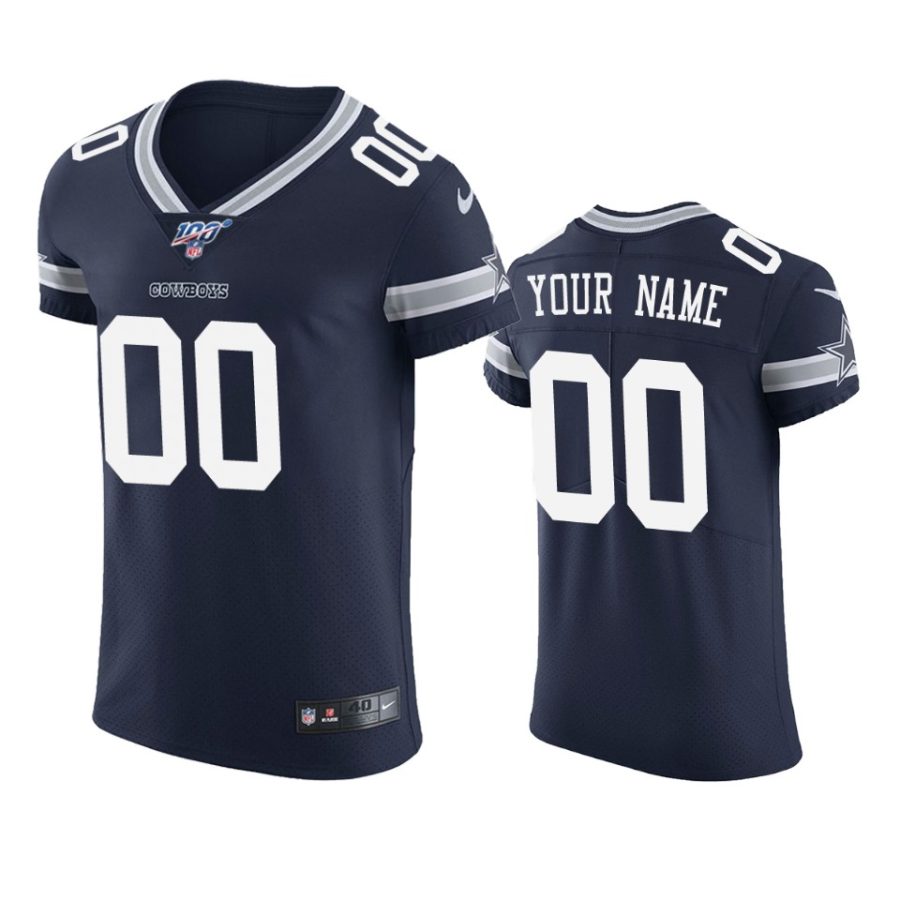 custom cowboys navy nfl 100 vapor elite jersey