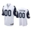 custom cowboys white alternate game jersey