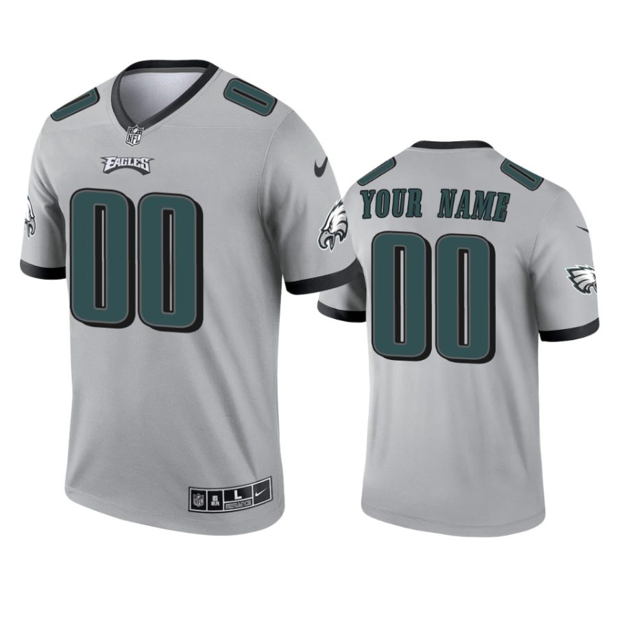 custom eagles 2021 inverted legend silver jersey