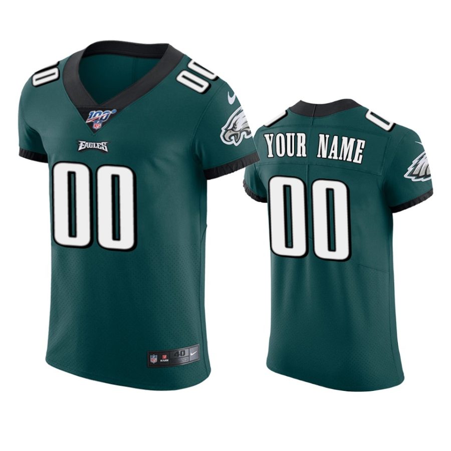 custom eagles midnight green nfl 100 vapor elite jersey