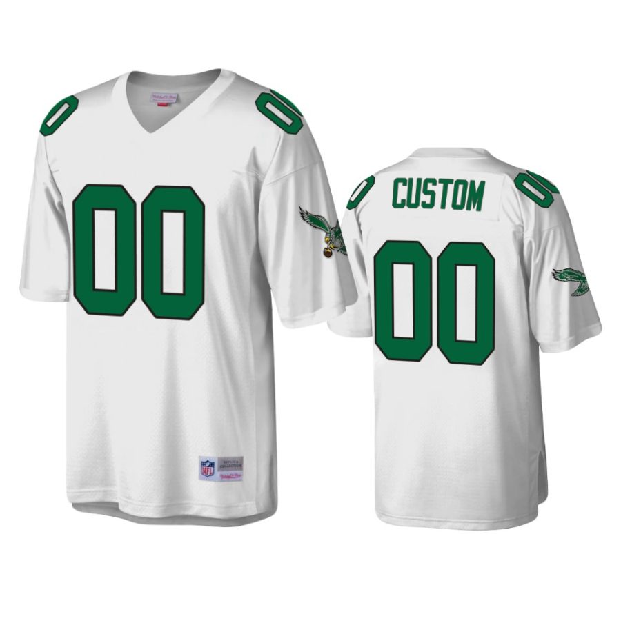 custom eagles white throwback legacy replica jersey