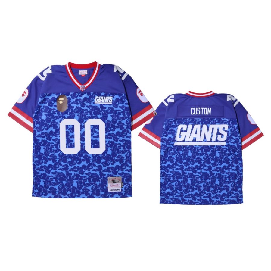 custom giants royal bape x nfl legacy jersey