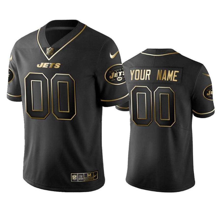 custom jets black golden edition jersey