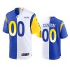 custom rams royal white split game jersey