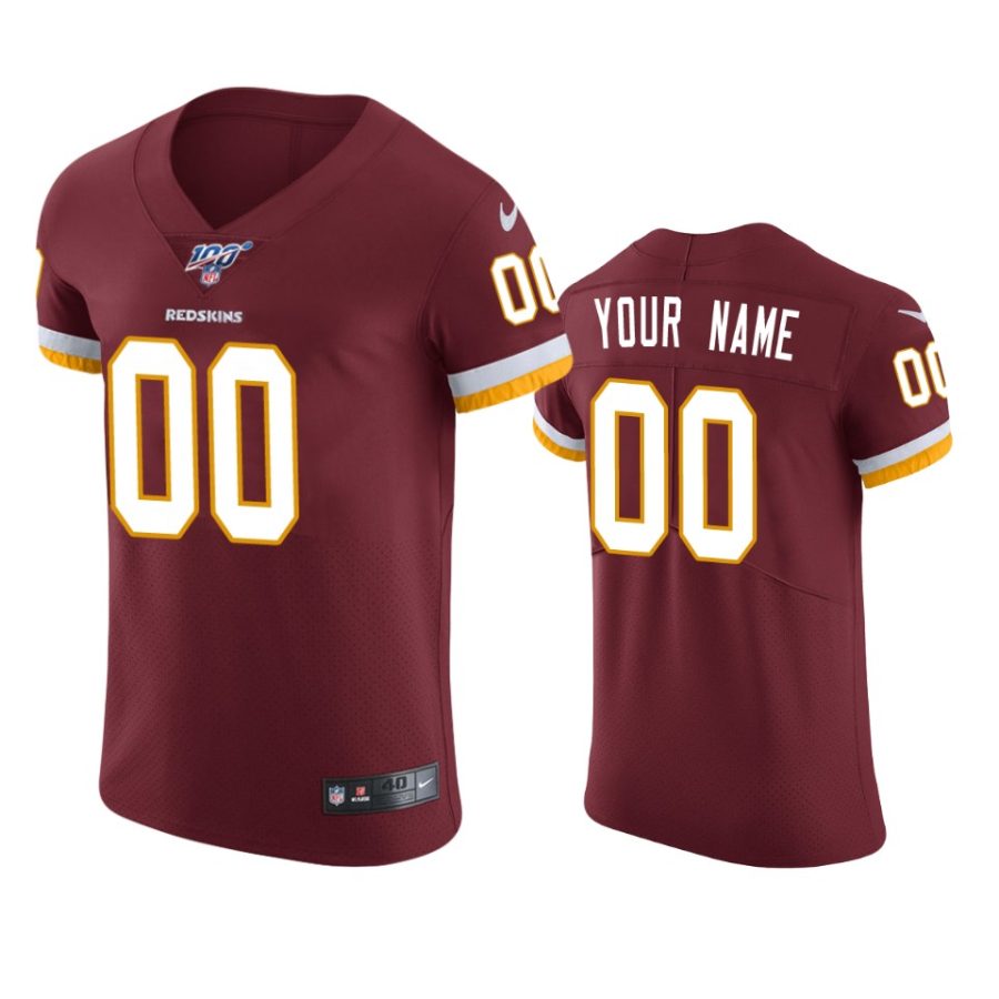 custom redskins burgundy nfl 100 vapor elite jersey