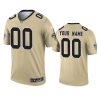 custom saints 2021 inverted legend gold jersey