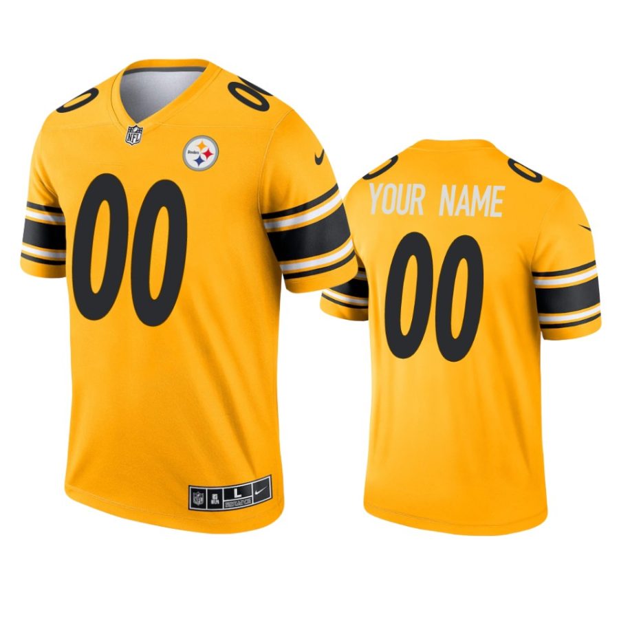 custom steelers 2021 inverted legend gold jersey