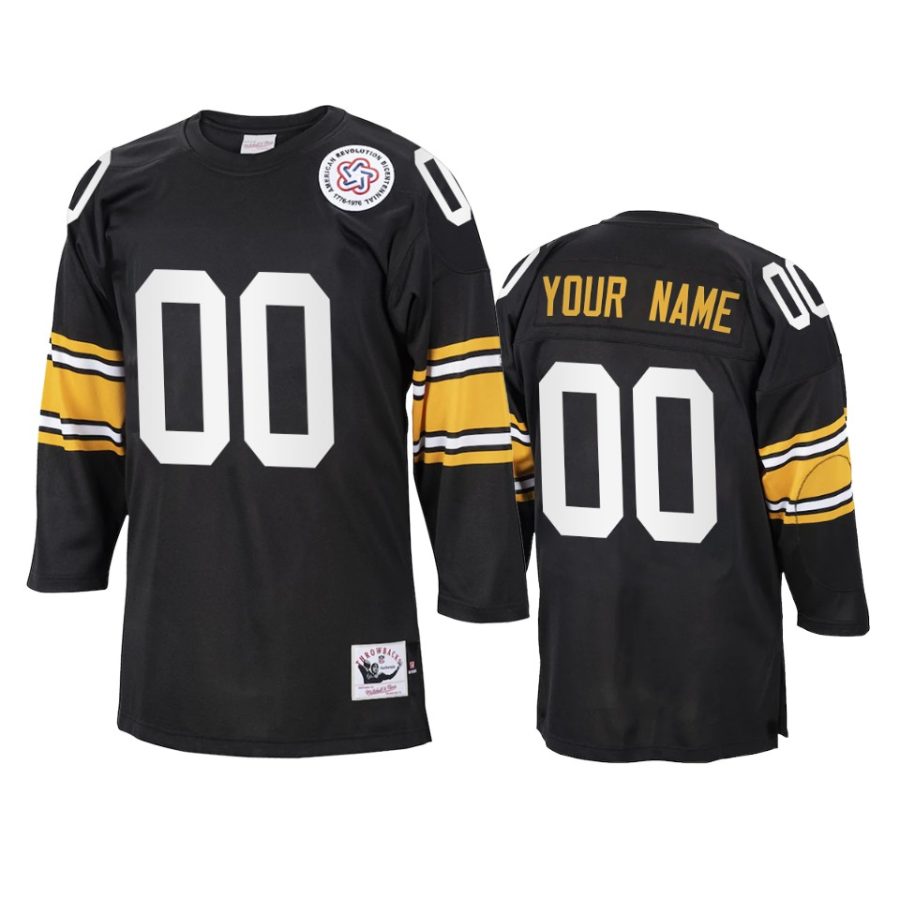 custom steelers black authentic jersey