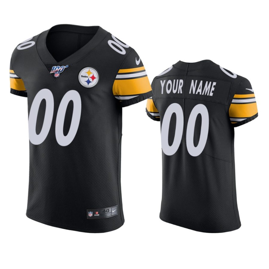 custom steelers black nfl 100 vapor elite jersey