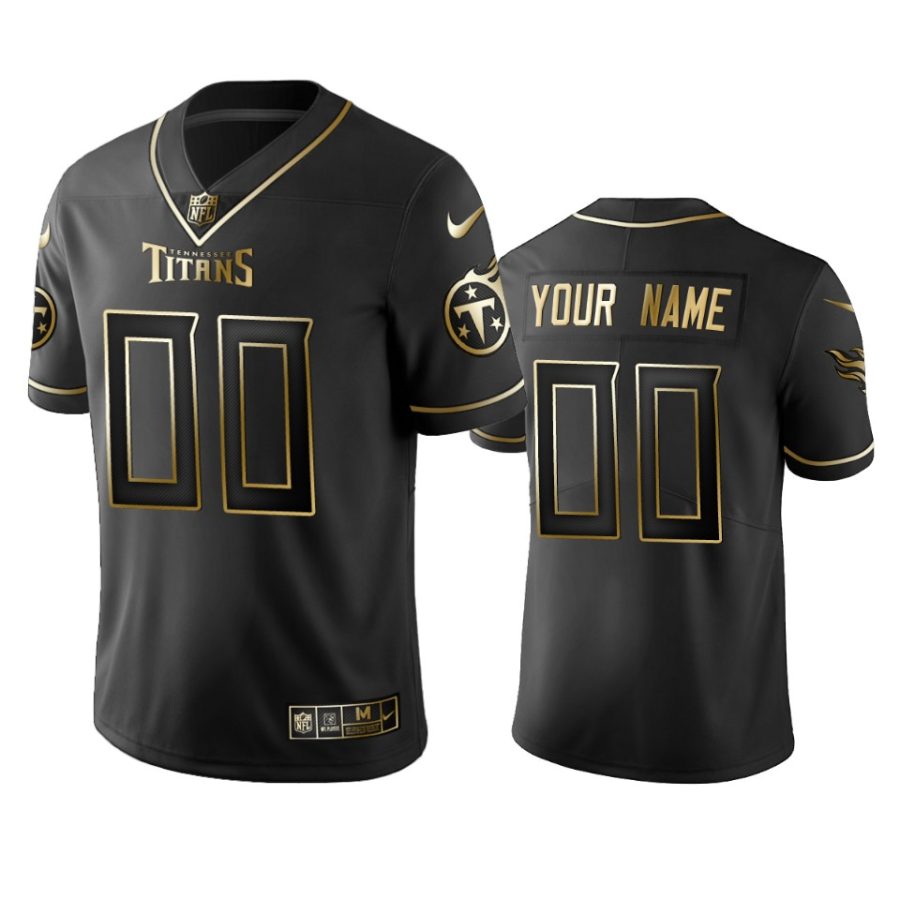 custom titans black golden edition jersey