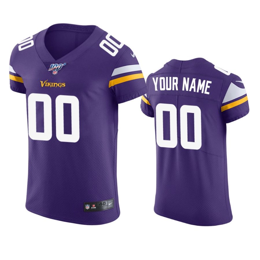 custom vikings purple nfl 100 vapor elite jersey