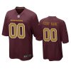 custom washington football team burgundy alternate game jersey