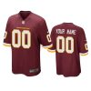 custom washington football team burgundy game jersey