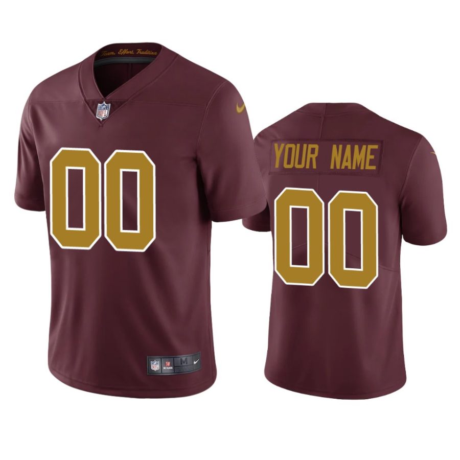 custom washington football team burgundy vapor jersey