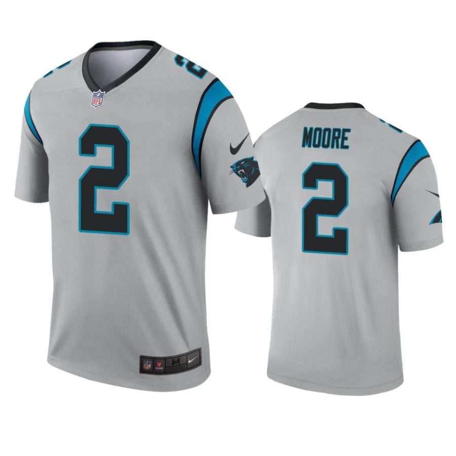 d.j. moore panthers silver inverted legend jersey