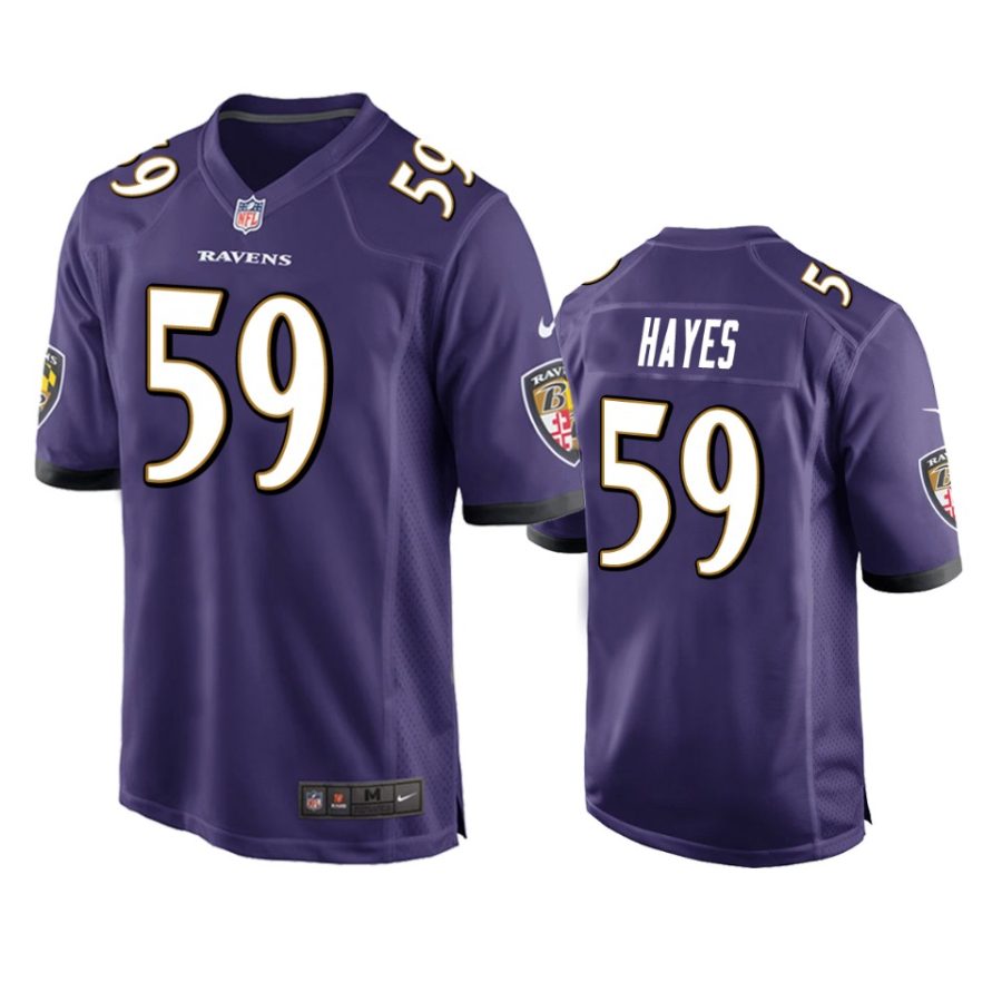 daelin hayes ravens purple game jersey