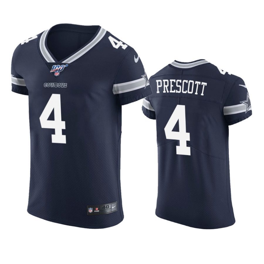 dak prescott cowboys navy nfl 100 vapor elite jersey