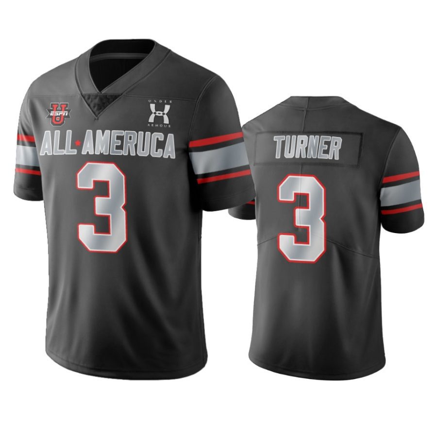 dallas turner black 2021 under armour all america game jersey