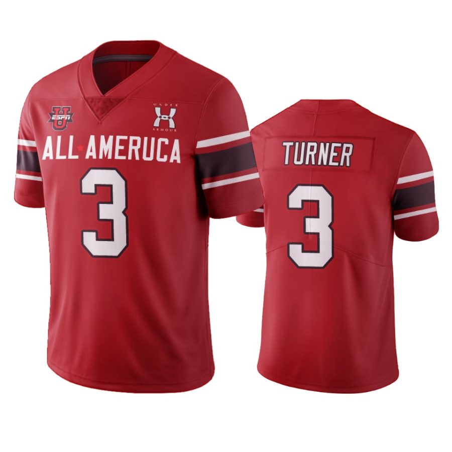 dallas turner red 2021 under armour all america game jersey