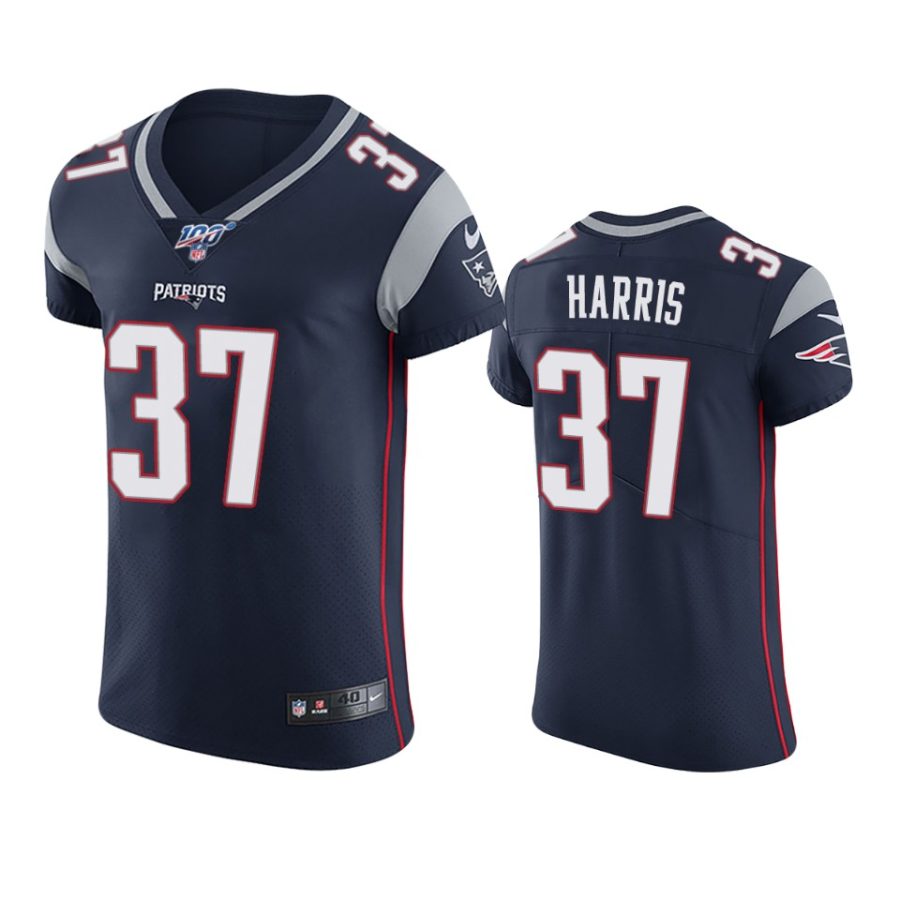 damien harris patriots navy nfl 100 vapor elite jersey