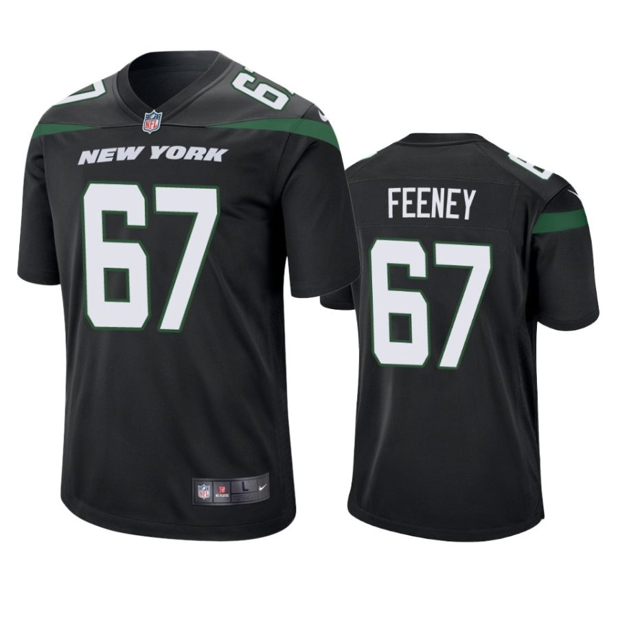 dan feeney jets black game jersey