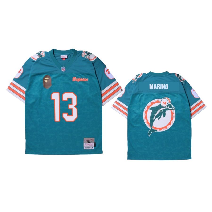 dan marino dolphins aqua bape x nfl legacy jersey