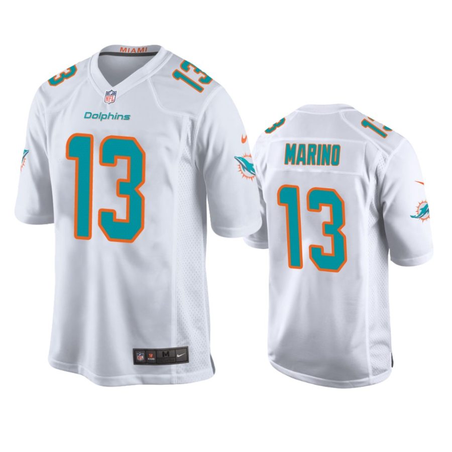 dan marino dolphins white game jersey