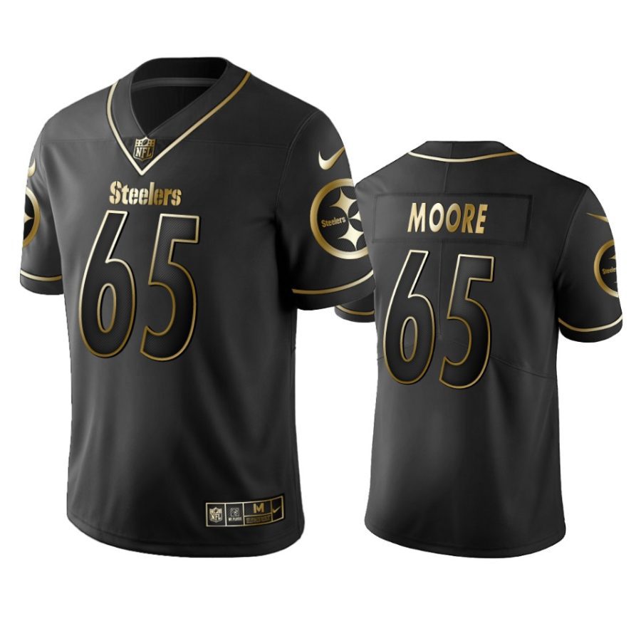 dan moore steelers black golden edition jersey