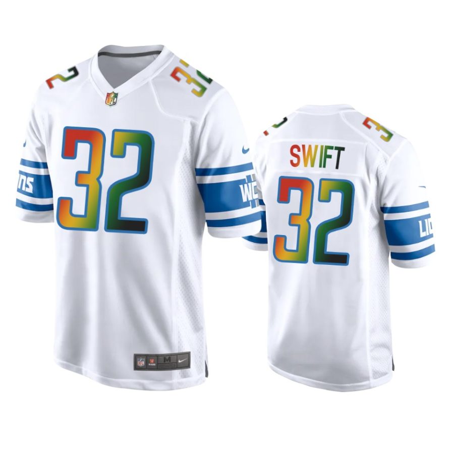 dandre swift lions white juneteenth freedom day jersey