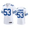 darius leonard colts white throwback game jersey