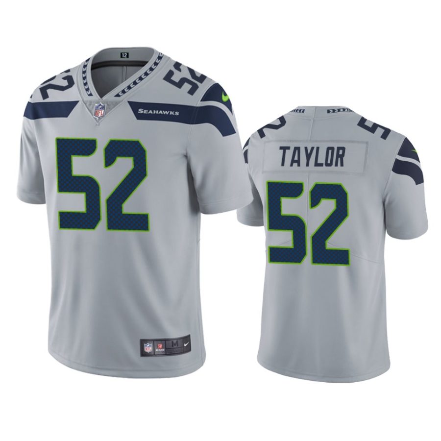 darrell taylor seahawks gray vapor jersey