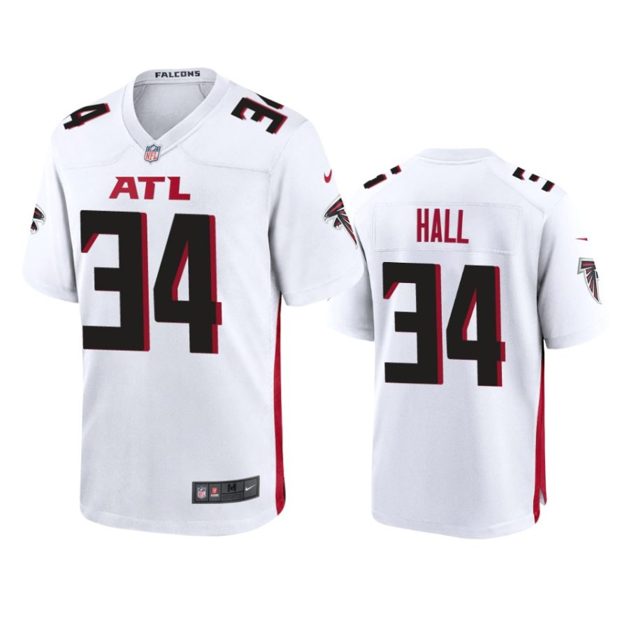 darren hall falcons white game jersey