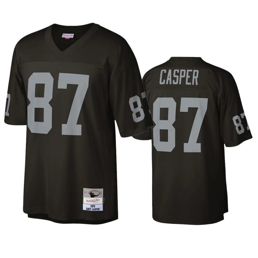 dave casper raiders black legacy replica retired player jersey