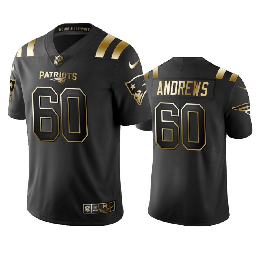 david andrews patriots black golden limited jersey