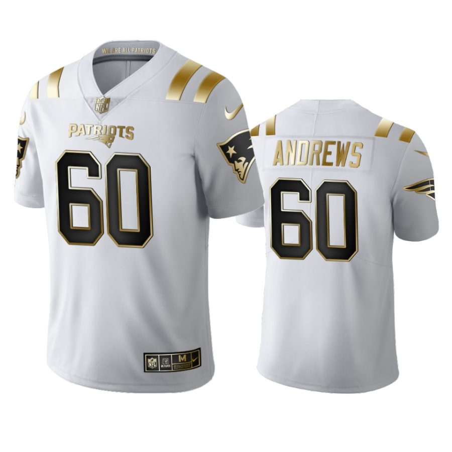 david andrews patriots white golden limited jersey