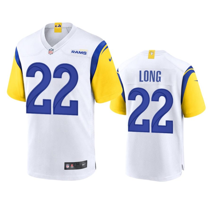 david long rams white alternate game jersey