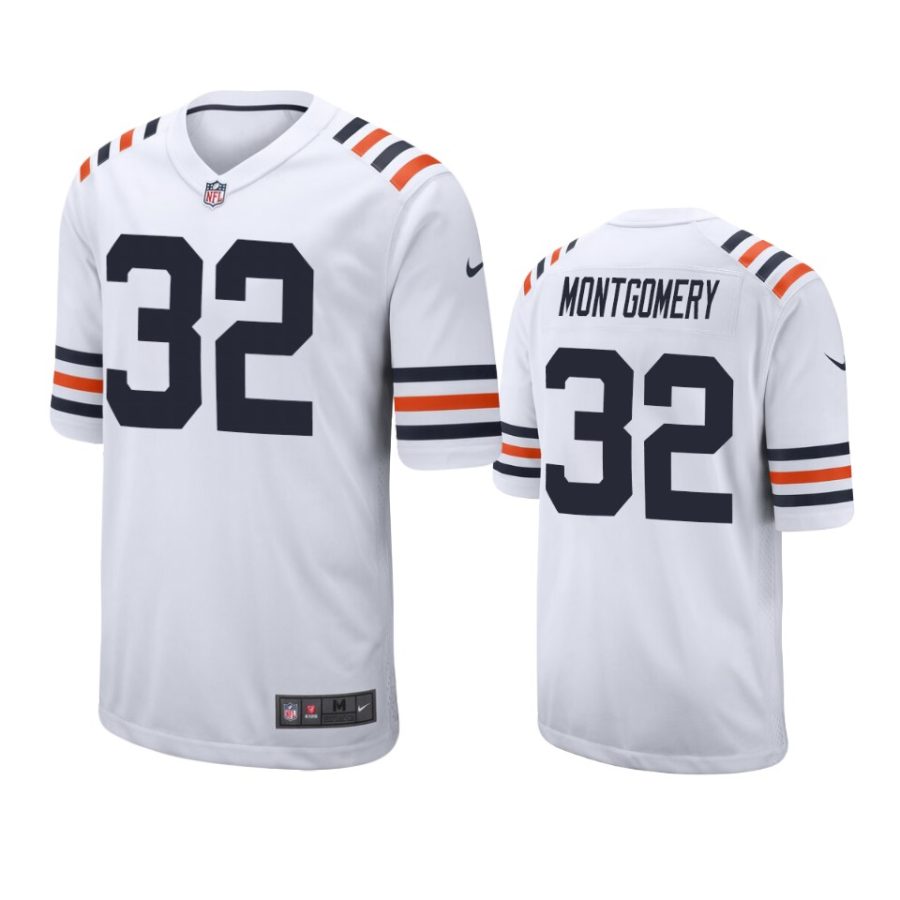 david montgomery bears white alternate game jersey