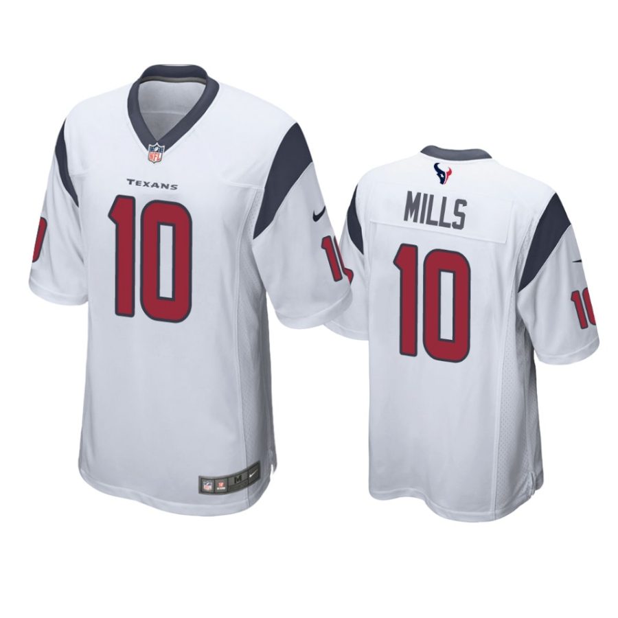 davis mills texans white game jersey 0a