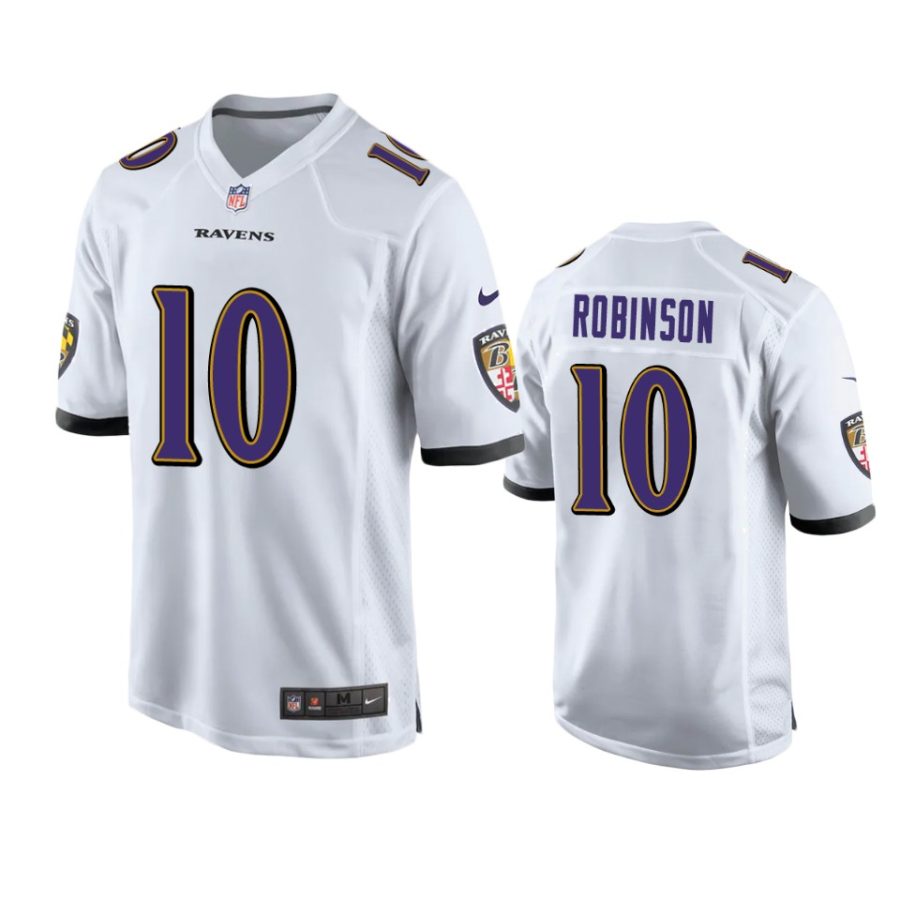 demarcus robinson ravens game white jersey