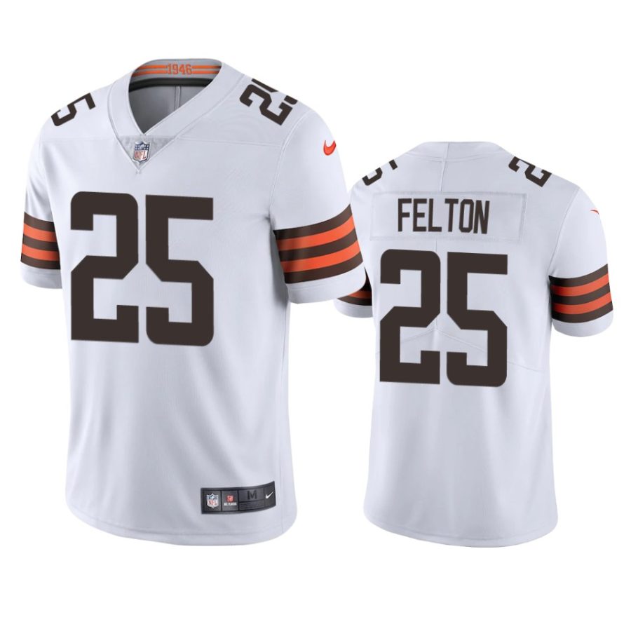 demetric felton browns white vapor jersey