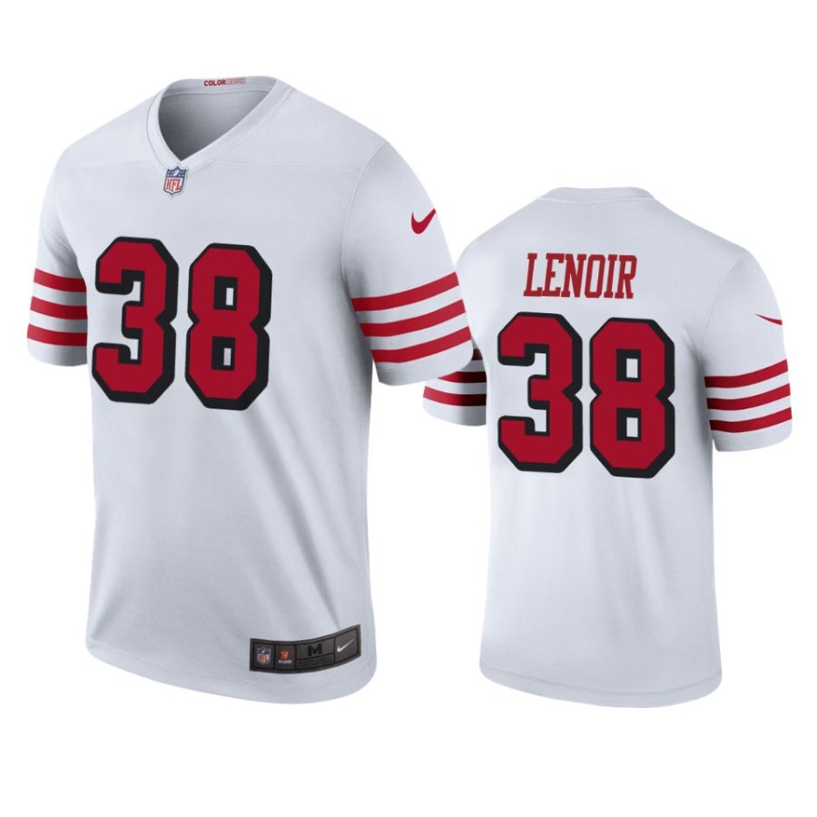 deommodore lenoir color rush legend 49ers white jersey