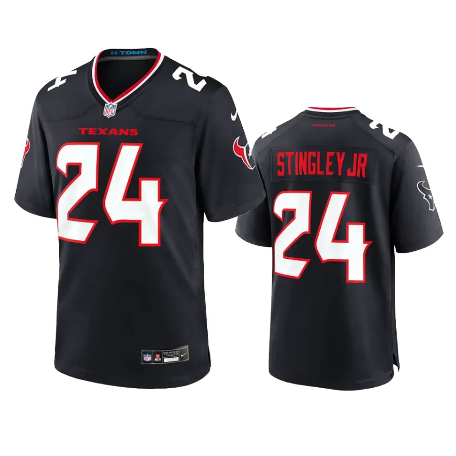 derek stingley jr. texans navy 2024 game jersey