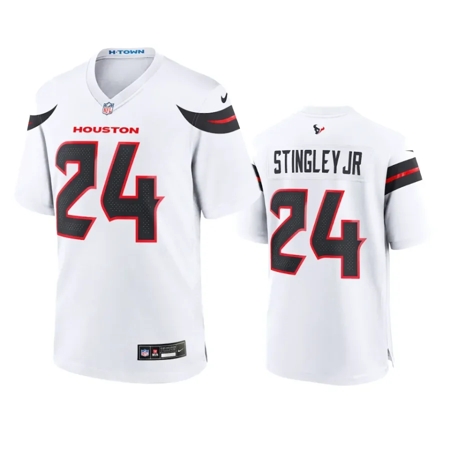 derek stingley jr. texans white 2024 game jersey