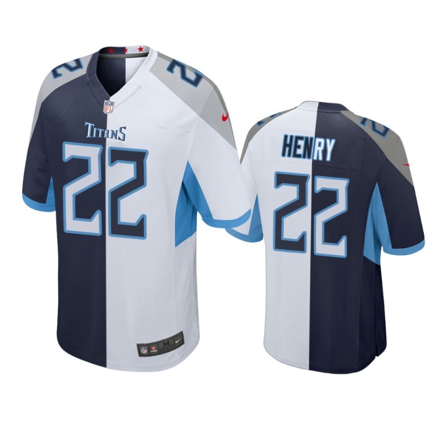 derrick henry titans navy white split game jersey