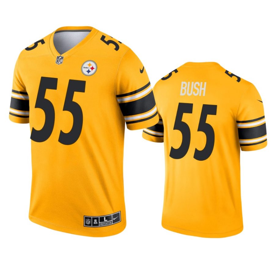 devin bush steelers 2021 inverted legend gold jersey