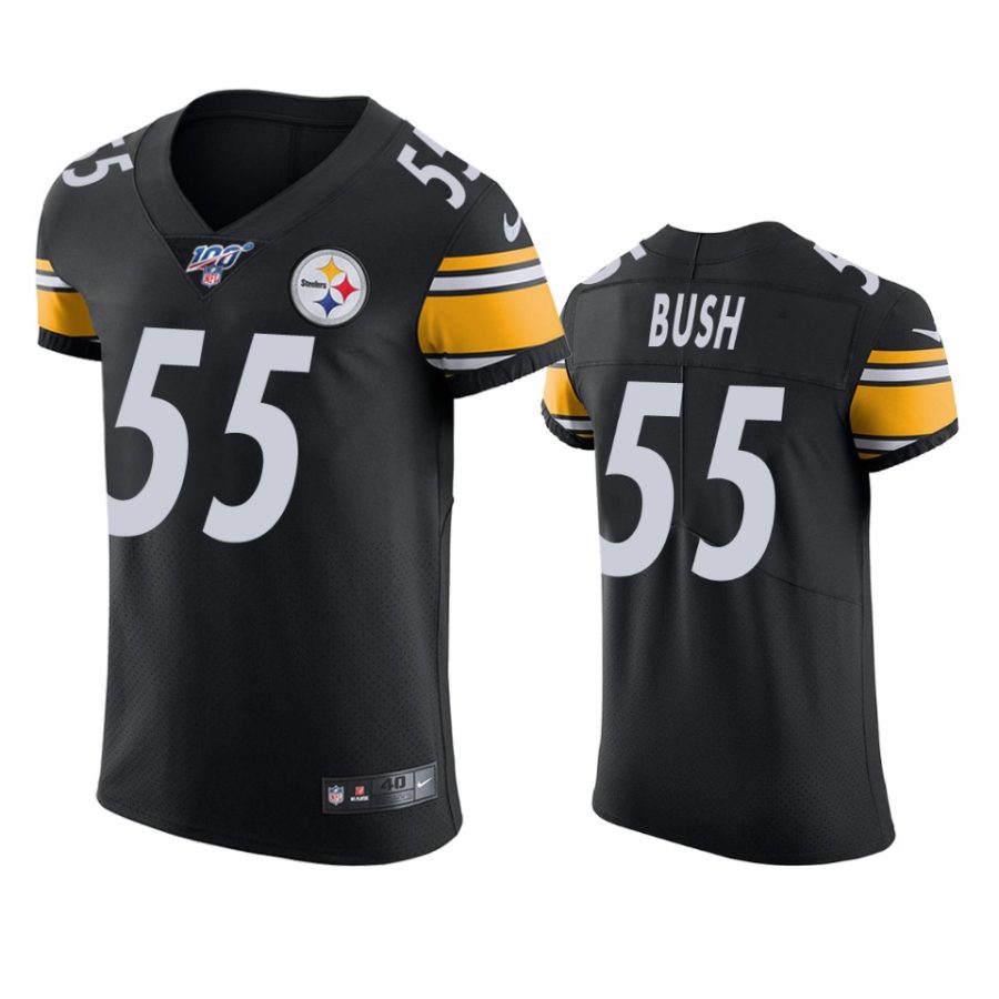 devin bush steelers black nfl 100 vapor elite jersey