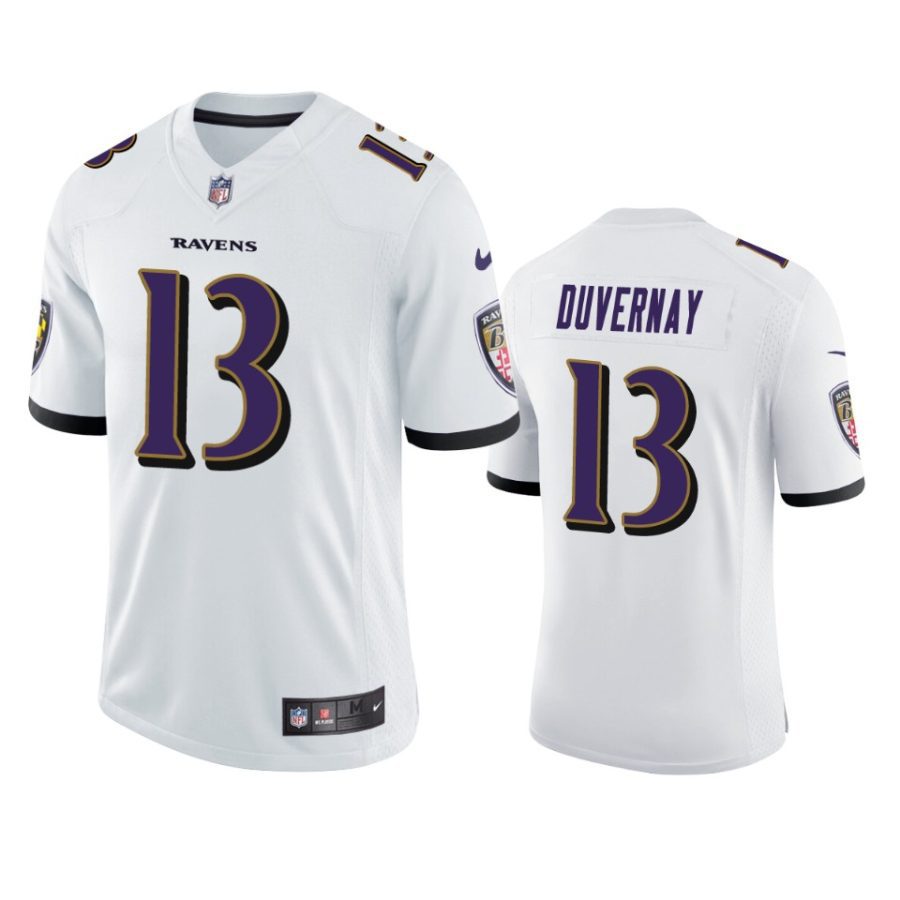 devin duvernay ravens white vapor jersey