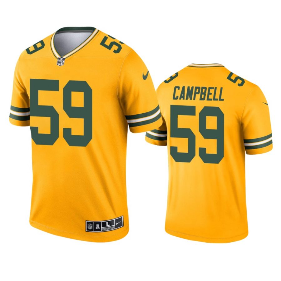 devondre campbell packers 2021 inverted legend gold jersey