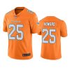 dolphins 25 xavien howard orange color rush limited jersey