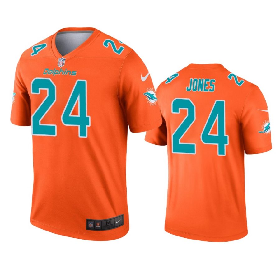 dolphins byron jones orange inverted legend jersey